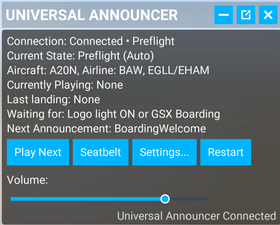 Connected at the gate, waiting for the logo light or GSX boarding.